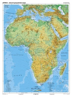Afrika obecně geografická/politická 120x160 cm