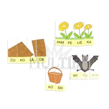 Skládačky se slovy - 1 až 4 slabiky